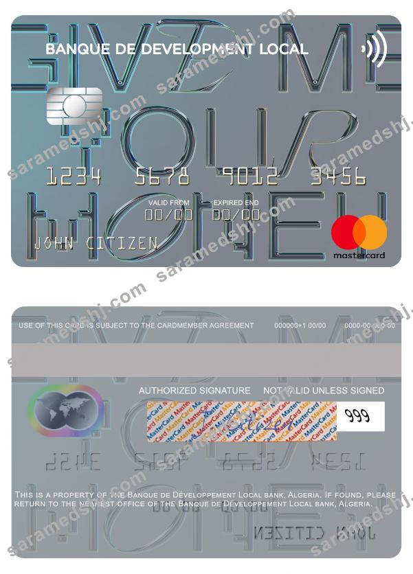 Algeria Banque de Développement Local mastercard